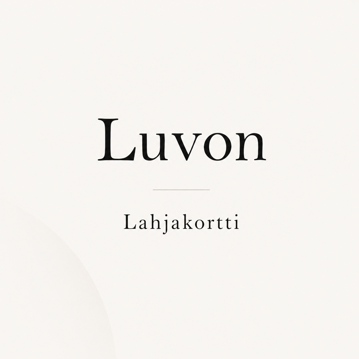 Luvon Lahjakortti
