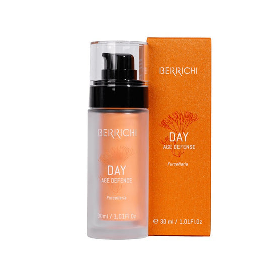 Berrichi Day Cream DAY on samettinen ja nopeasti imeytyvä päivävoide 30 ml täytettävässä lasipullossa.