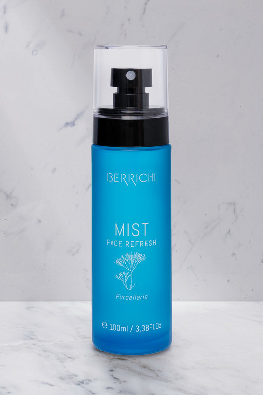 Berrichi MIST Face Spray on 99,8 % luonnollinen ja kosteuttava 100 ml kasvosuihke kaikille ihotyypeille.