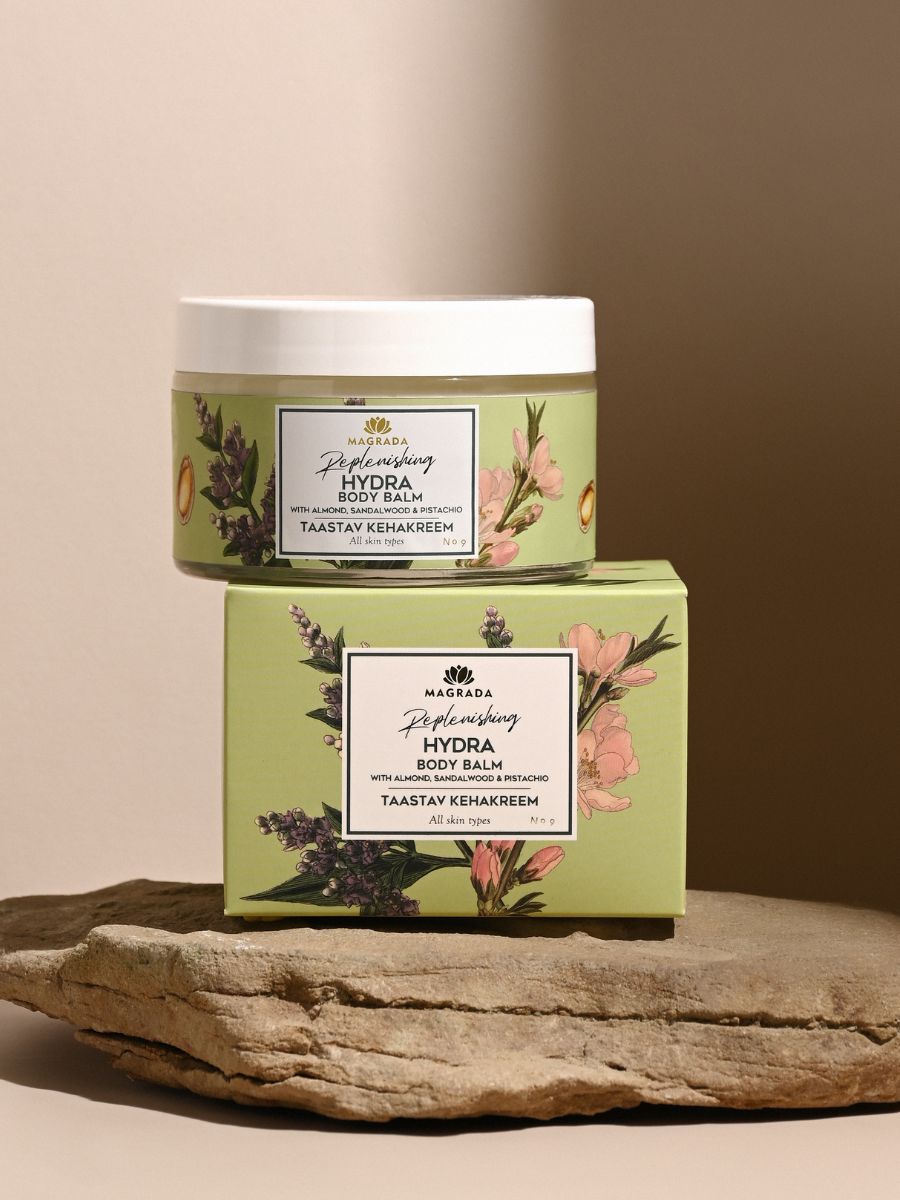 Magrada Organic Cosmetics x Lauren 200ml vartalovoiteen tyylikäs ja ekologinen tuotepakkaus.